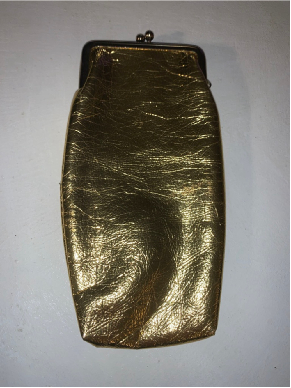 Women's Unbranded Vintage Gold faux leather Glasses Case One Size